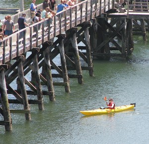 Sea kayaking is one way to cool off on a hot day in Maine. Hilary Nangle photo.