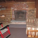 Interior of a winterized cabin at Bald Mountain Camps REsort in Maine's Rangeley Lakes region. Hilary Nangle photo.