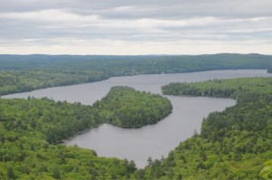 It's an easy hike to the summit ledges of French Mountain for panoramic views of the Belgrade Lakes. Tom Nangle photo.