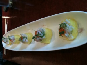 The Ceviche Miyake-style roll is reason enough to dine at Miyake, in Portland, Maine. Hilary Nangle photo. 