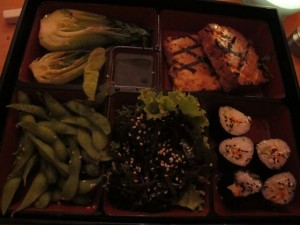 Eden's bento box is a vegan symphony of flavors and textures. Hilary Nangle photo.
