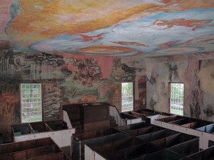 Be sure to take in the view from the choir loft, when visiting the South Solon Meeting House. Hilary Nangle photo