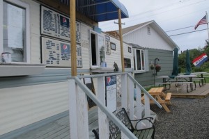 Lobster rolls, fried seafood, burgers, and Gifford's ice cream are available at Bayview Takeout on Beals Island, Maine. Hilary Nangle photo.