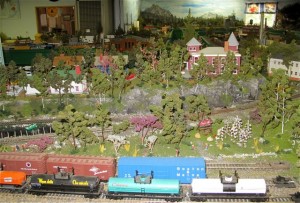 If the open sign is flying, don't miss the Maine Central Model Railroad in Jonesport, Maine. Hilary Nangle photo. 