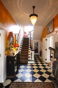 Contemporary art, handpainted walls and floors, and antiques mix at Portland's Pomegranate Inn. Courtesy photo.