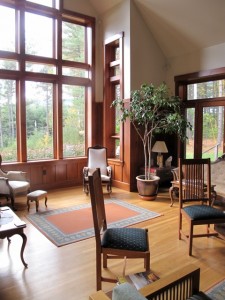 Big windows let in plenty of natural light at Crocker House Inn, Bethel, Maine.Hilary Nangle photo