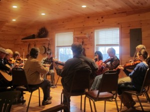 Before every concert at Skye Theatre, traditional musicians are invited to a community jam session. Hilary Nangle photo