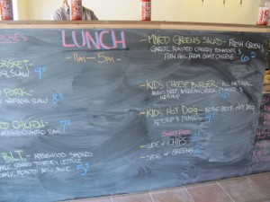 Lunch menu, Standard Gastropub Bridgton. Hilary Nangle photo