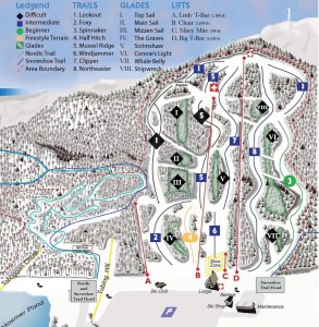 Camden SNow Bowl trail map