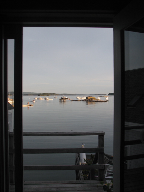 The Inn on the Harbor, in Stonington, Maine, provides a front row seat on all the action in the harbor, from lobster boats to windjammers. Hilary Nangle photo.
