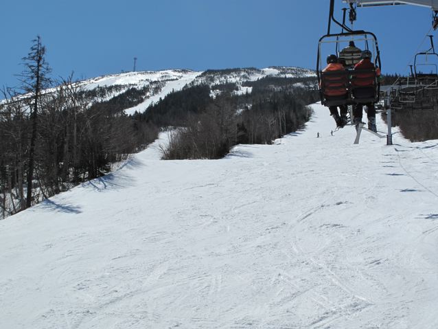 Heading up Spillway chair