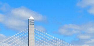 The observatory is sited 447 feet above the Penobscot River