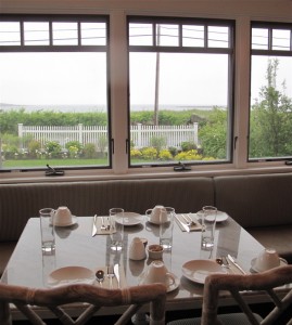 Chef Bryan Dame prepares fresh and local fare, served in the ocean view dining room at the Tides Beach Club, overlooking Goose Rocks Beach, in Kennebunkport, Maine. Hilary Nangle photo.