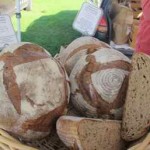 People line up to purchase bread from Barak Olins' Zu Bakery. hilary Nangle photo.