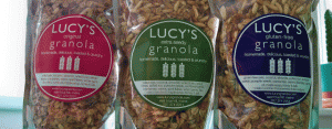 Lucy's Granola is delicios and not overly sweet. It's hand mixed in Blue HIll Maine by Lucy Benjamin and her family. 