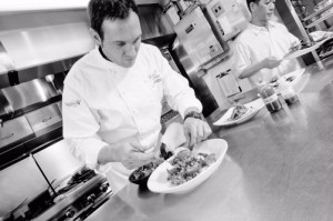 Chef Mitchell Kaldrovich is the mastermind in the kitchen at the Sea Glass restaurant, in Cape Elizabeth, Maine. courtesy photo