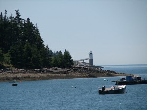 Maine's lighthouses. Keeper's House at Isle au Haut Light. Hilary Nangle photo