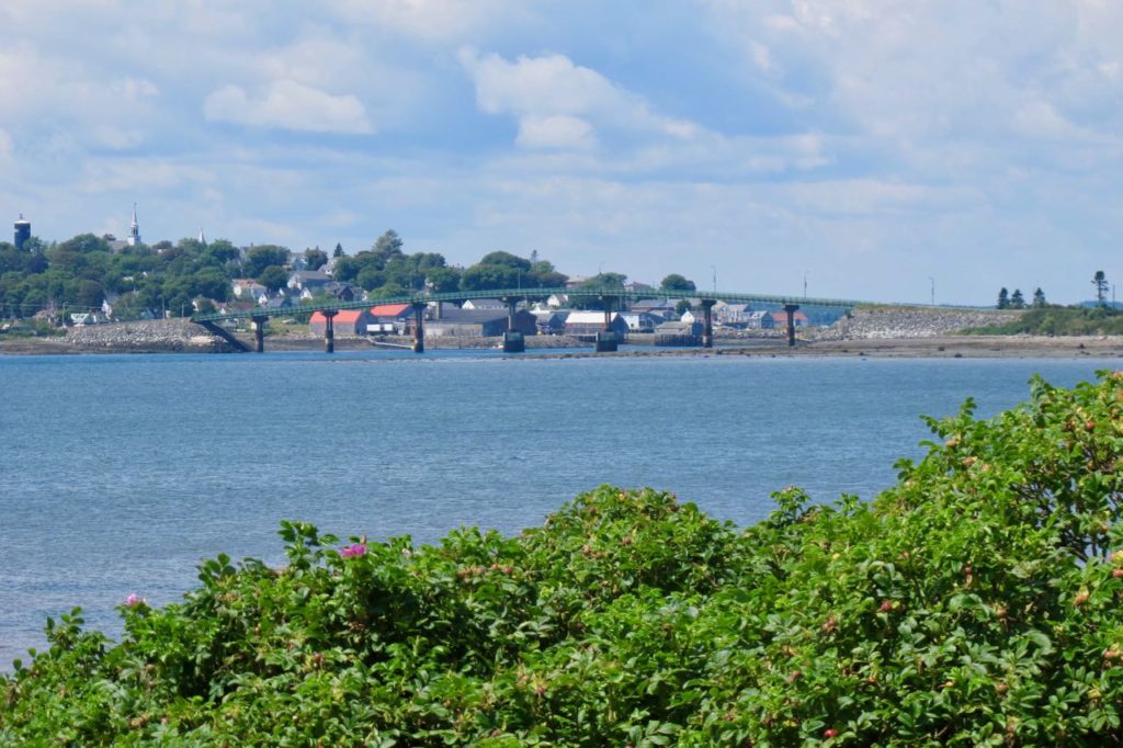 View from Campobello Island to Lubec, Maine. 