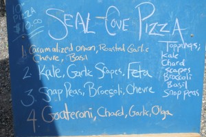 One day's menu at SEal Cove Farm. Hilary Nangle photoIMG_3725