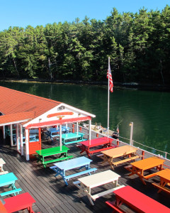 A rainbow of colors welcomes diners to the Chauncey Creek Lobster Shack in Kittery. ©Hilary Nangle