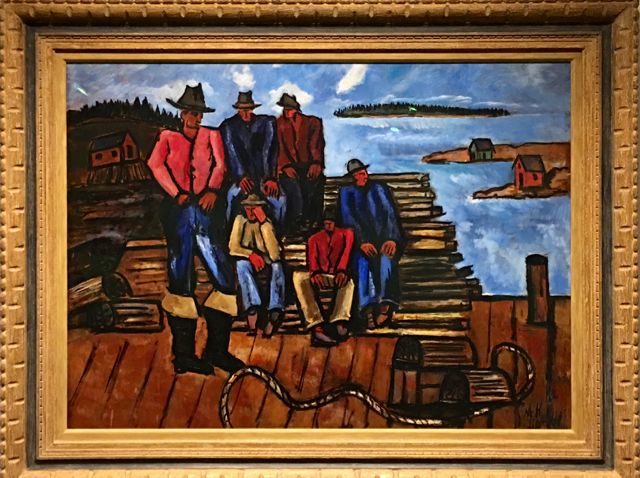 Lobster Fishermen, painted in Corea, Maine, by Marsden Hartley