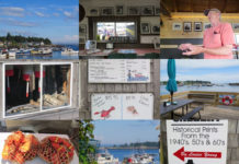 The Corea Wharf & Gallery is a triple win: Great lobster, great art, and great storytelling by owner Joe Young. @Hilary Nangle photos