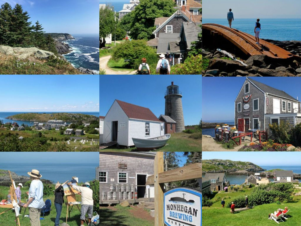 Passenger ferries to Monhegan Island depart from Boothbay Harbor, New Harbor, and Port Clyde daily in season. ©Hilary Nangle