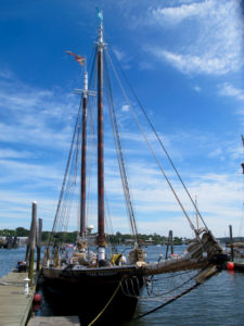 The schooner J&E Riggin docks in Rockland between voyages. ©Hilary Nangle