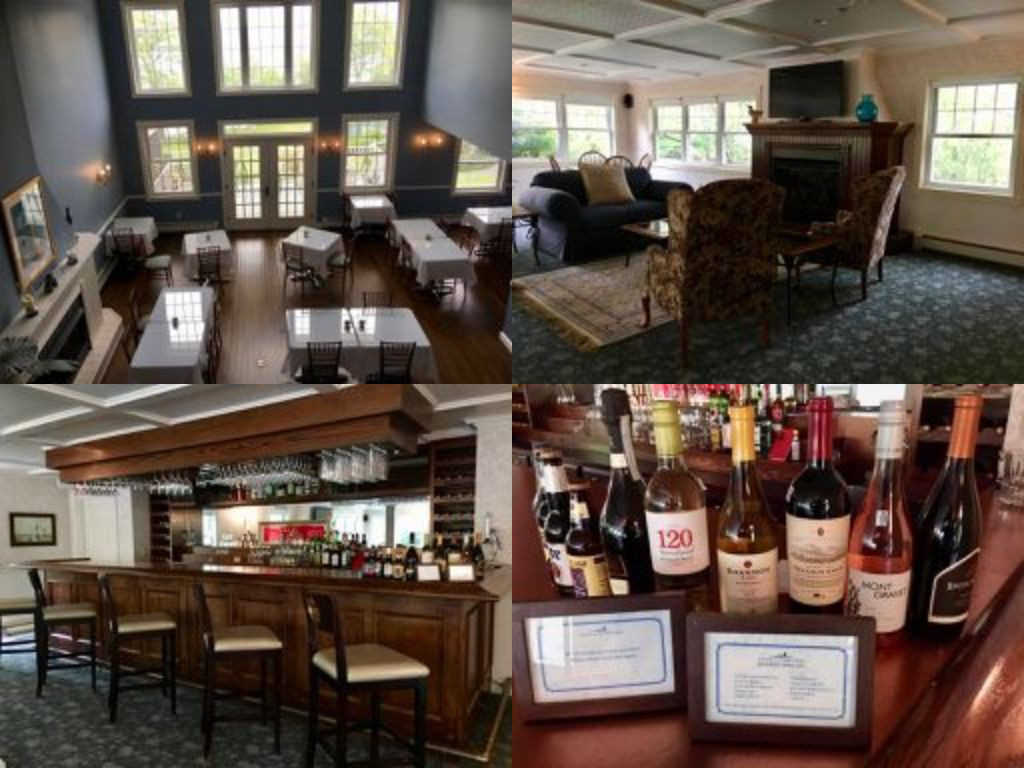 The dining room and pub at the Inn at Ocean's Edge in Lincolnville, Maine. ©hilary Nangle