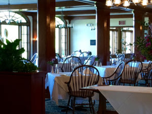 Gaze out at the Atlantic from The Point dining room at the Black Point Inn. ©Hilary Nangle