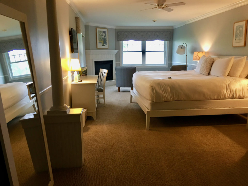 It's easy to relax in the spacious guestrooms at the Inn at Ocean's Edge in Lincolnville, Maine. ©Hilary Nangle