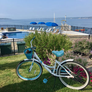 After a bike ride, cool off with a dip in the oceanfront saltwater pool. ©Hilary Nangle