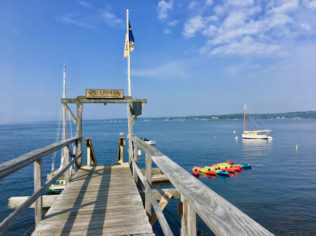 The Spruce Point Inn has a fabulous waterfront. ©Hilary Nangle