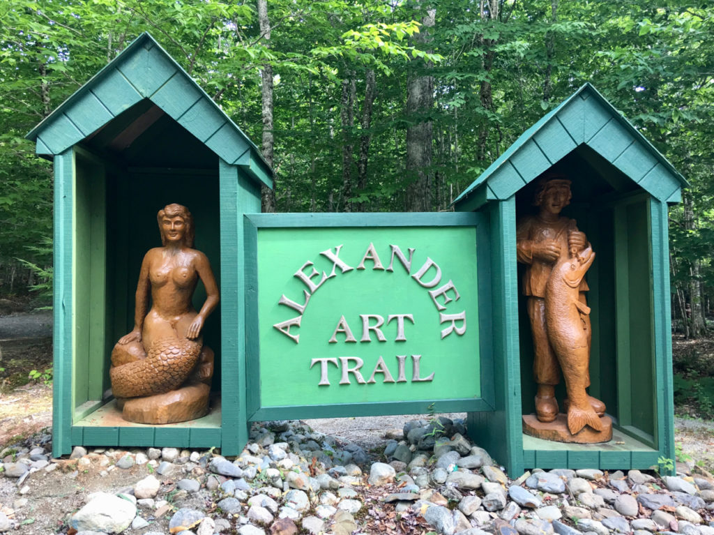 Spend an hour at the Alexander Art Trail, a sculpture trail just inland of down east Maine. ©Hilary Nangle