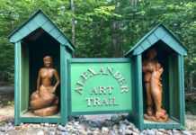 Spend an hour at the Alexander Art Trail, a sculpture trail just inland of down east Maine. ©Hilary Nangle