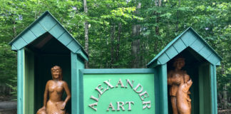 Spend an hour at the Alexander Art Trail, a sculpture trail just inland of down east Maine. ©Hilary Nangle