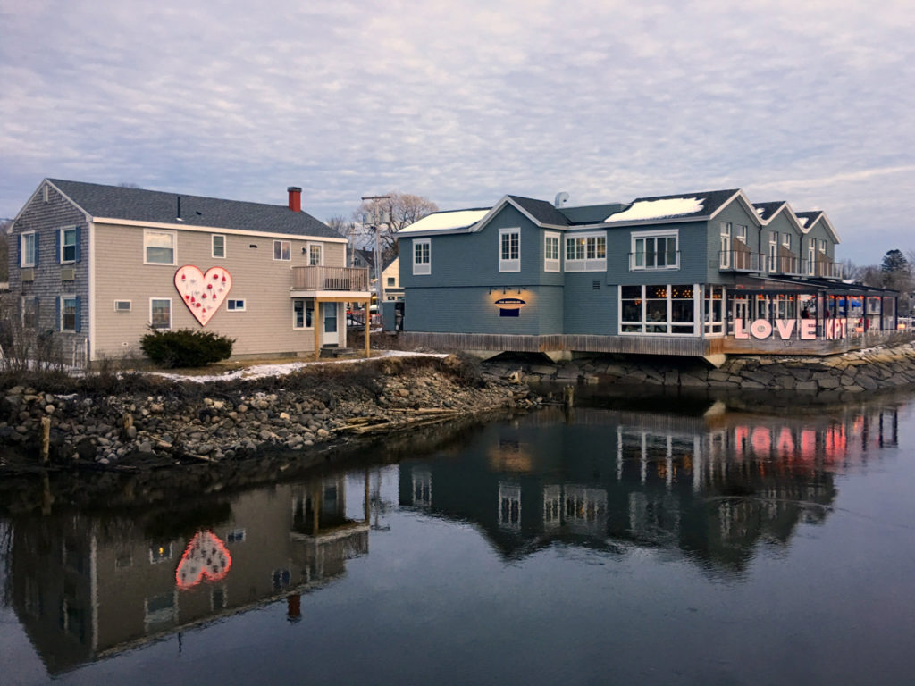 During Kennebunkport's Paint the Town Red, valentines turn up all over town. 
