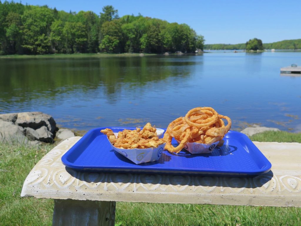 Fried clams in Brooksville, Maine