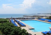 The outdoor pool at The Colony Resort