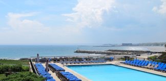 The outdoor pool at The Colony Resort