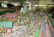 The intricate Maine Central Model Railroad covers 900 square feet and has sections allowing visitors to explore it thoroughly