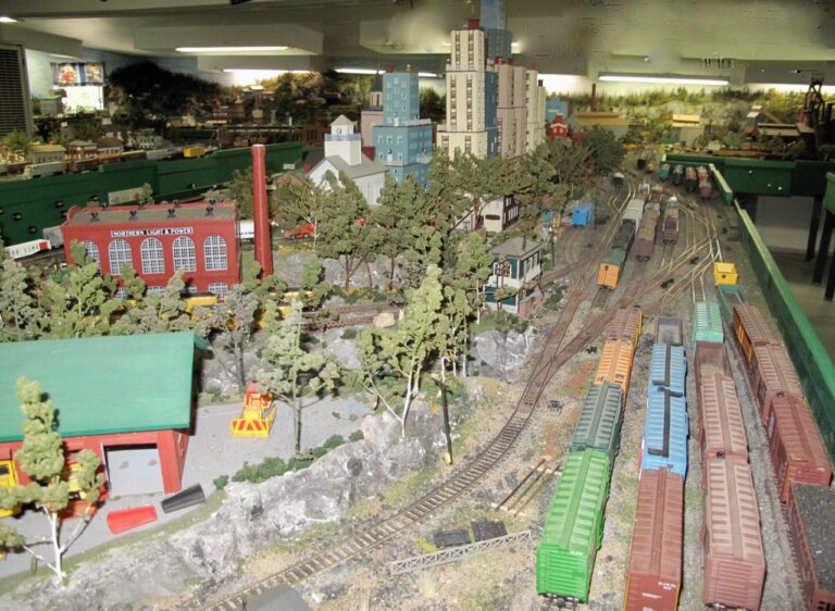 The intricate Maine Central Model Railroad covers 900 square feet and has sections allowing visitors to explore it thoroughly