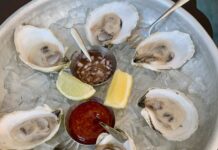 a plate of oysters