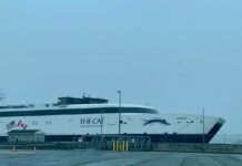 The Cat ferry at the dock in Yarmouth, N.S.